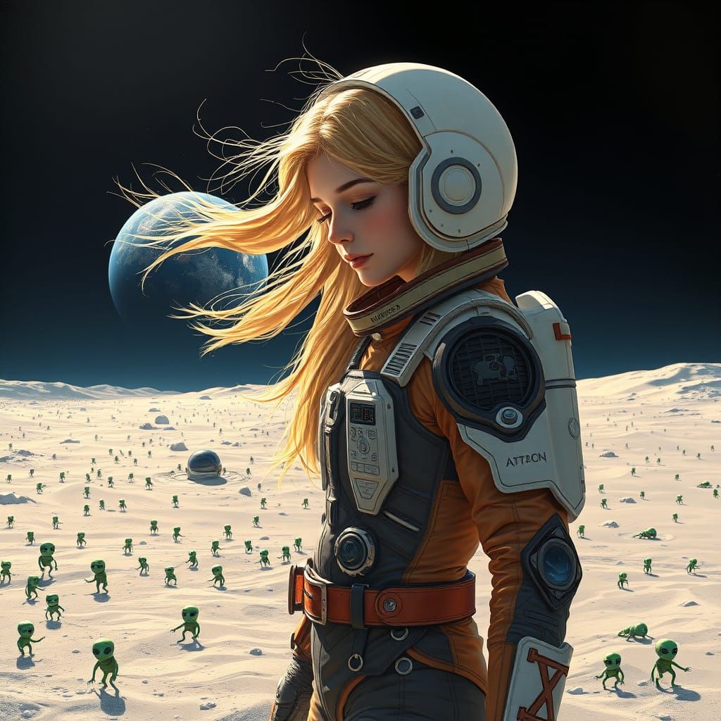 Goddess of the Moonlit Galaxy in Austronat Suit