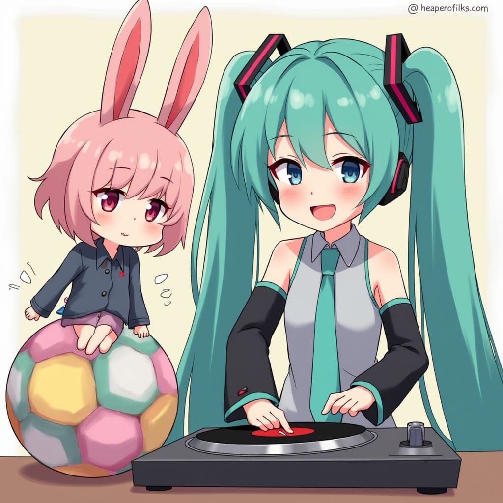Hatsune Miku and Usagi Tsukino Play