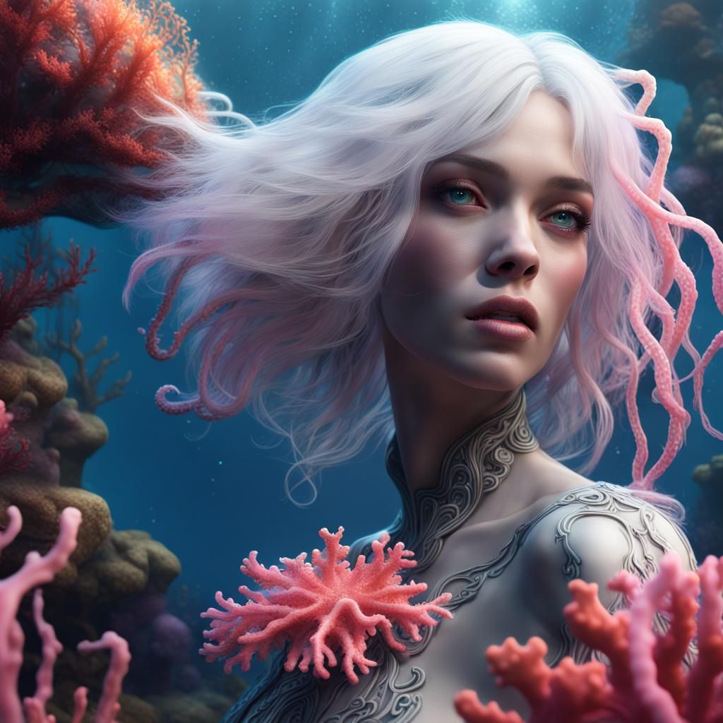 Underwater Beauty with Jellyfish and Corals