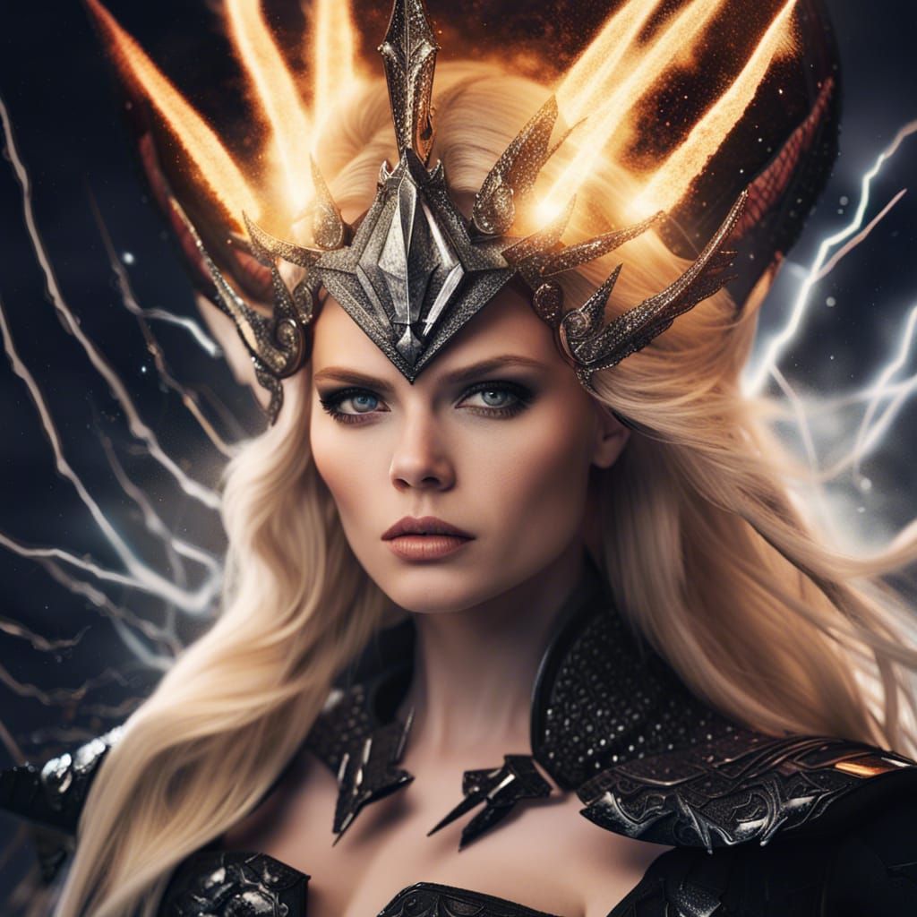 High Priestess: Blond Goddess in Crystal Armor