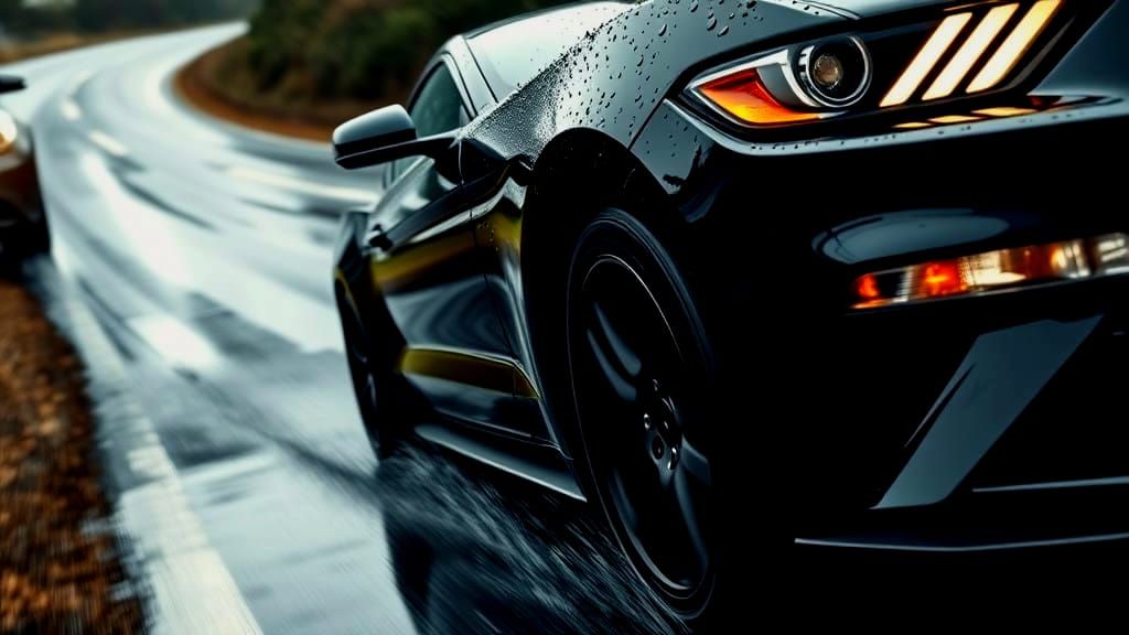 Splashy Mustang ! 🐎 🖤
