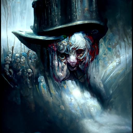 Horror Mad Hatter in Gothic Style