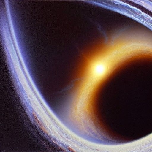 Inside a Black Hole: An Oil Painting
