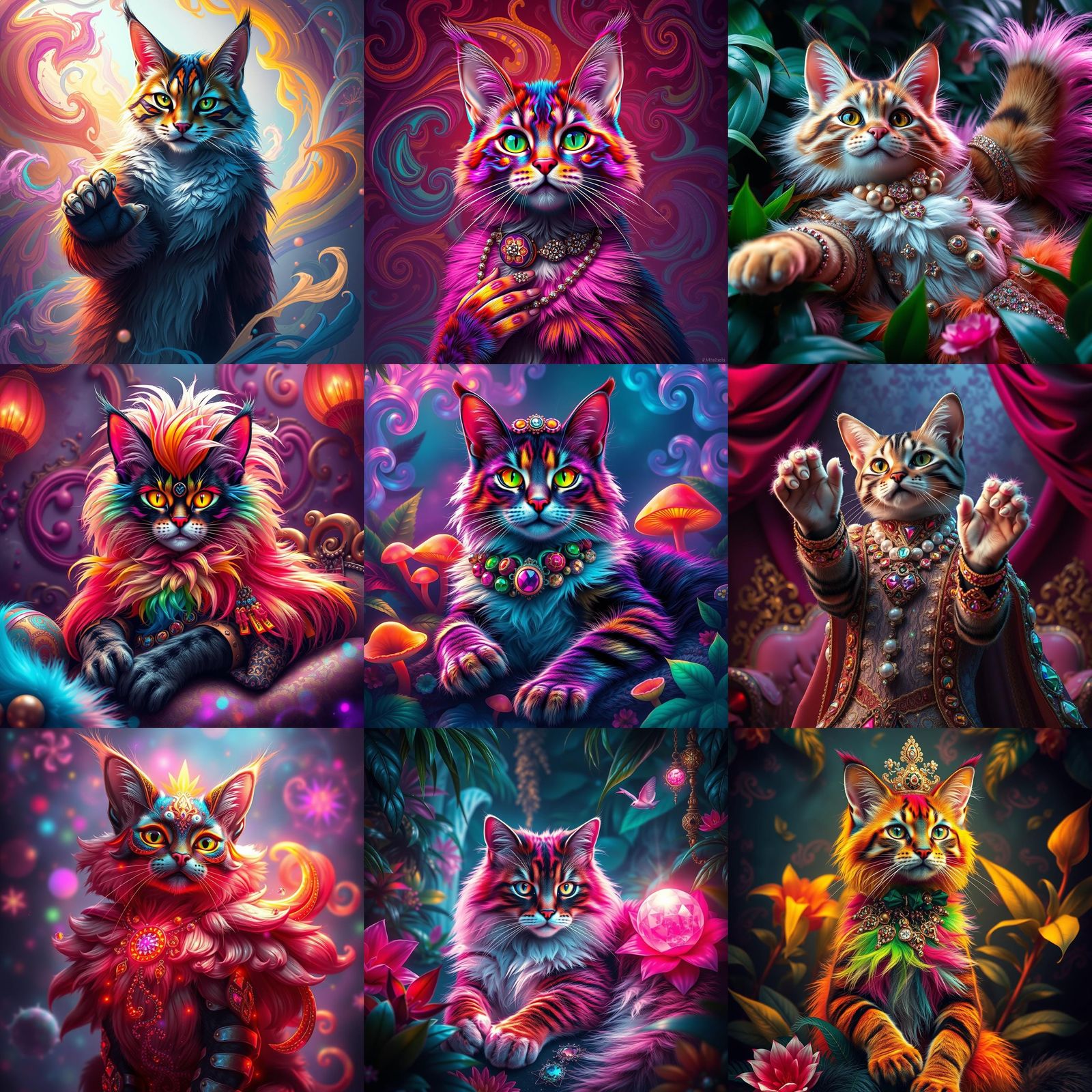 Zesty Gay Cat in Detailed Fantasy Art