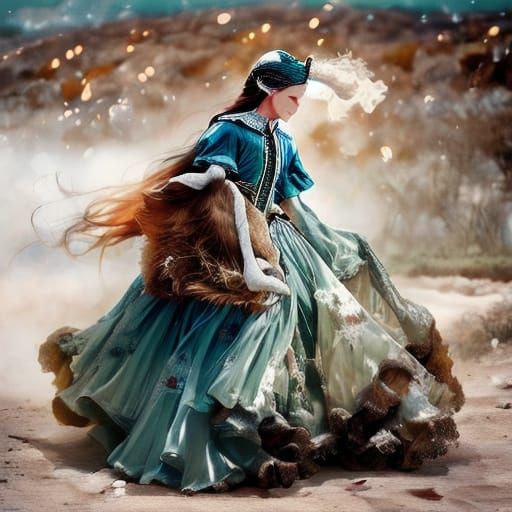 Majestic Horseback Rider in Fantasy Art Style