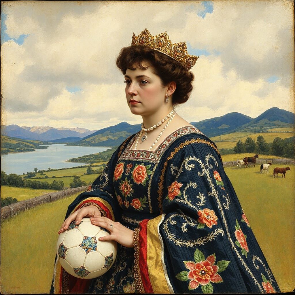 Queen Victoria Plays Football, Mackintosh Style