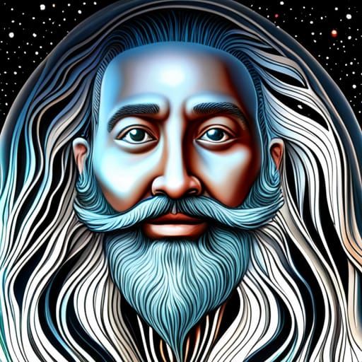 Face of non-denominational racially ambiguous God