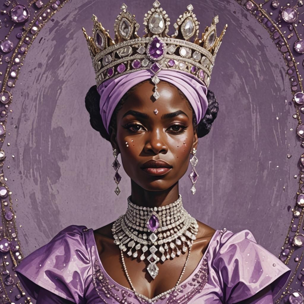 African Queen with Blood Diamond Crown