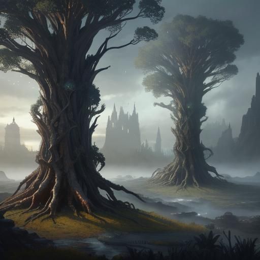 Armored Ironbark Sentinel in Fantasy Concept Art