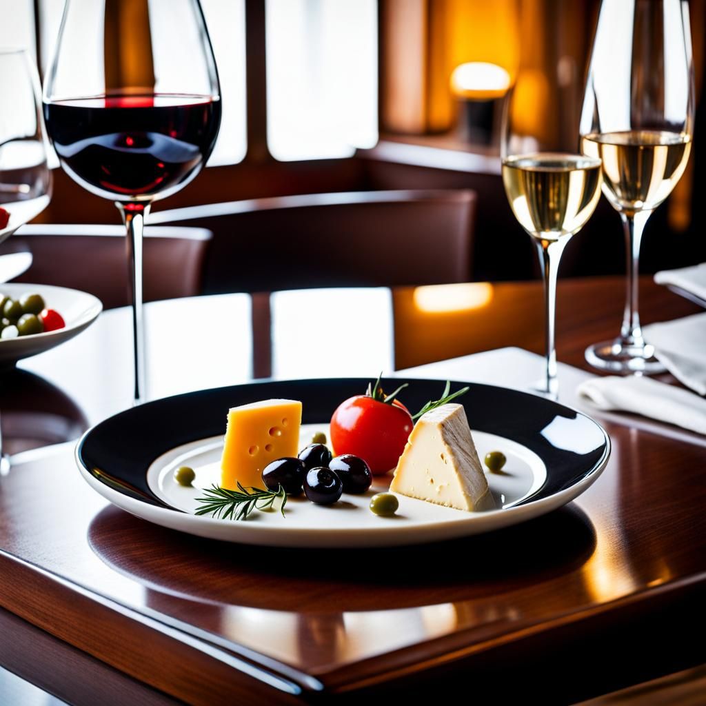 Exquisite Greek Cheese Plate in Michelin Star Restaurant