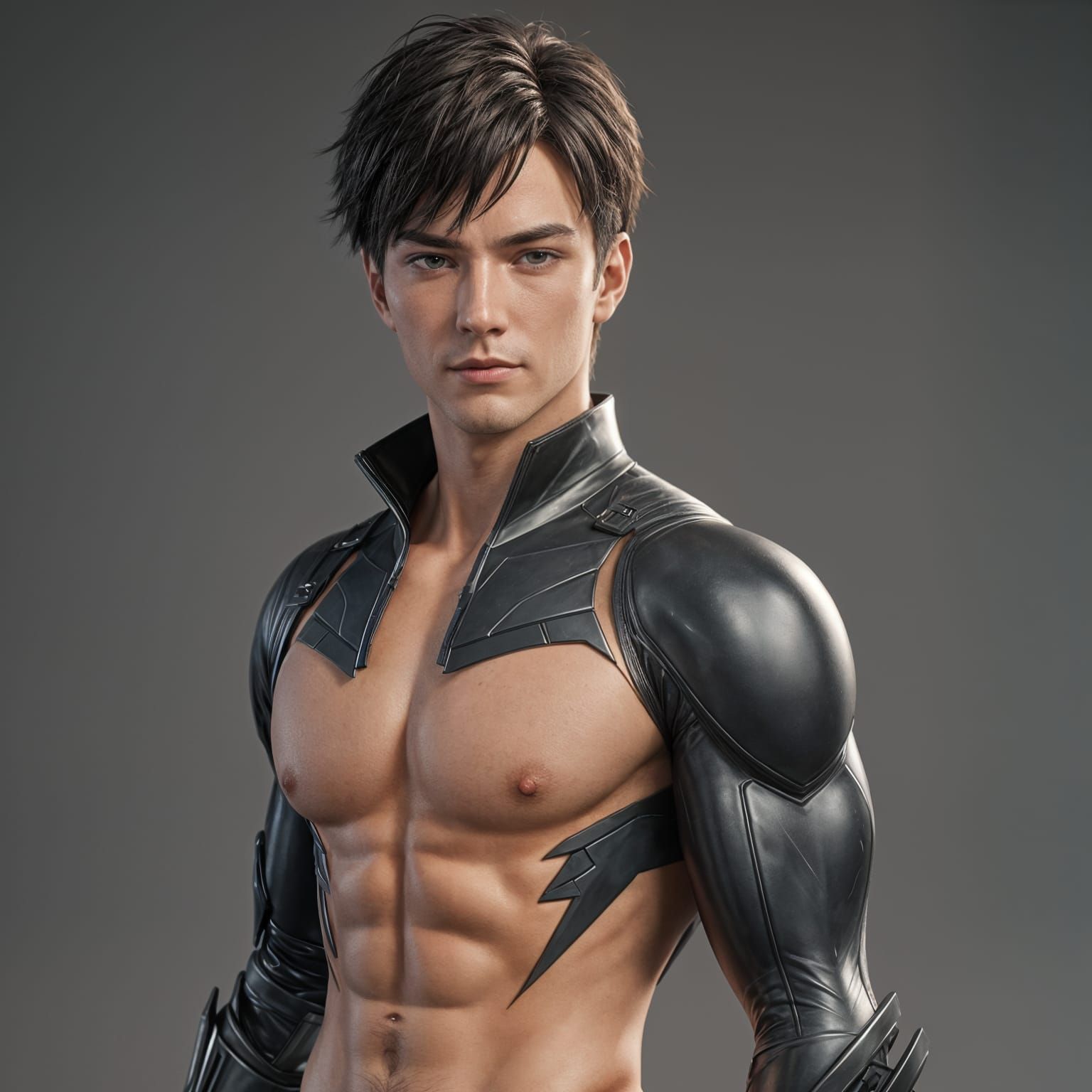 Handsome Anime Man in Detailed 3D Art