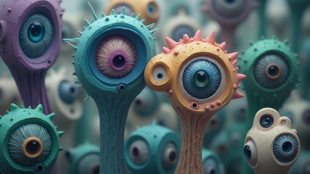 Surreal Eye Vortex in Dark Fantasy Style