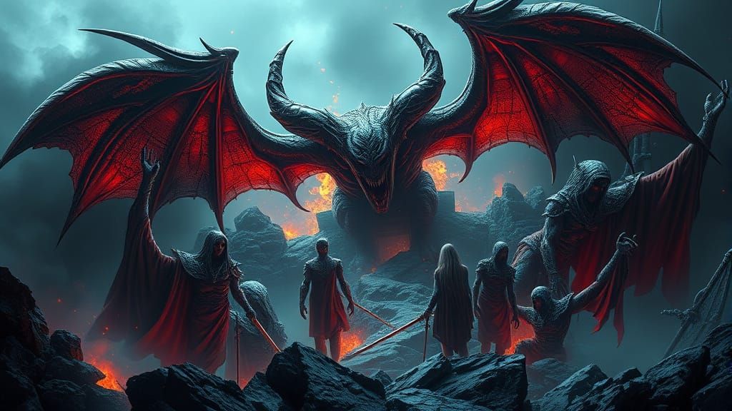 Metal Music Banner with AI and Demonic Overtones