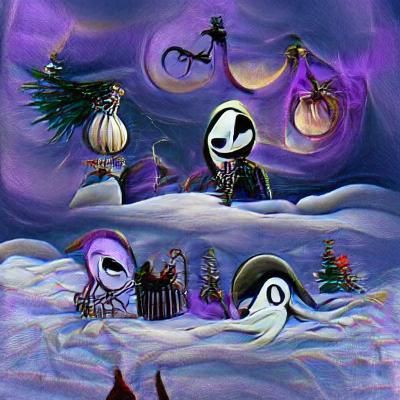 Nightmare Before Christmas: Burtonesque AI Art