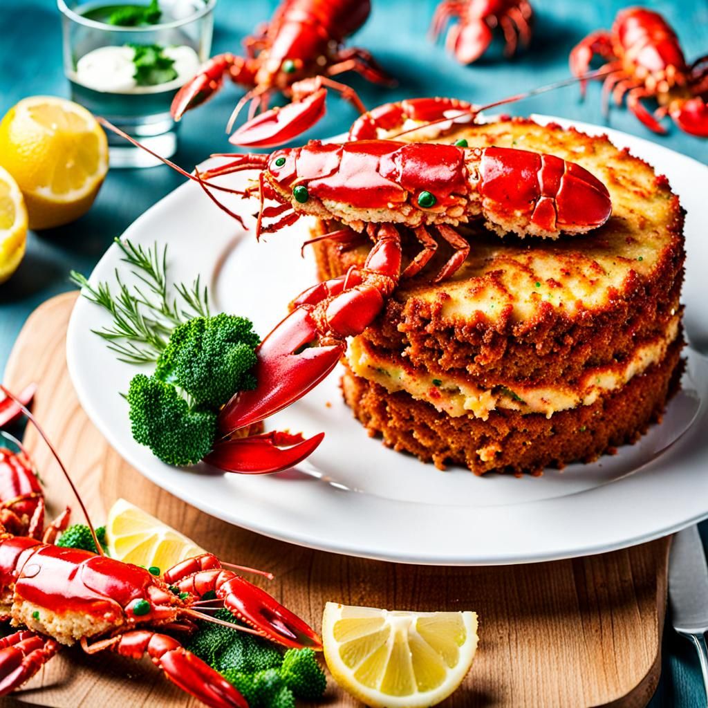 Delicious Lobster Cake: An AI Creation