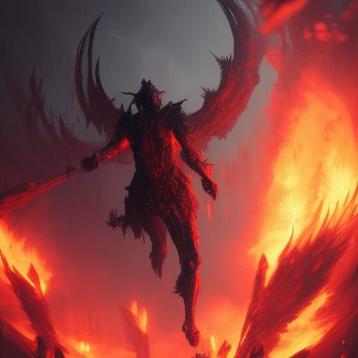 Dark Fantasy Flaming Horse Masterpiece