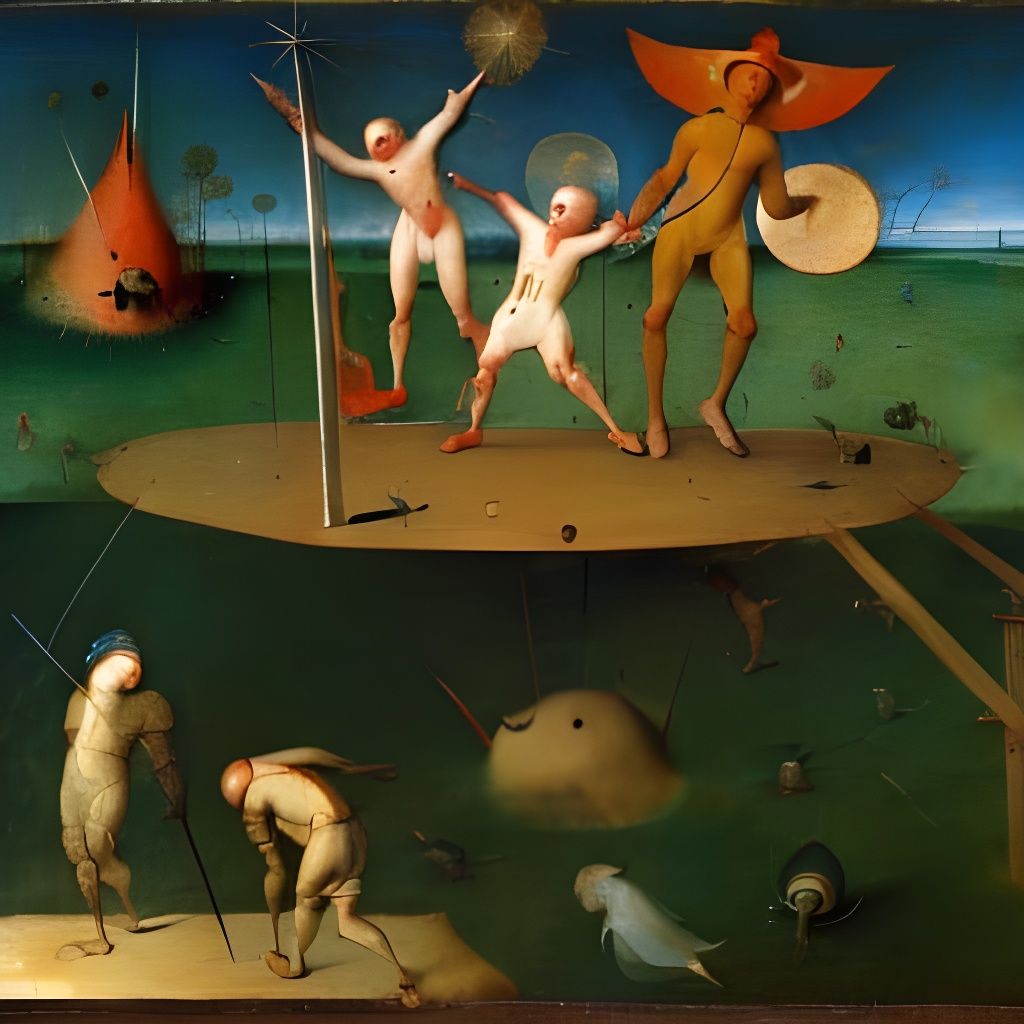 Bosch-Inspired Mayhem: A Grotesque Vision