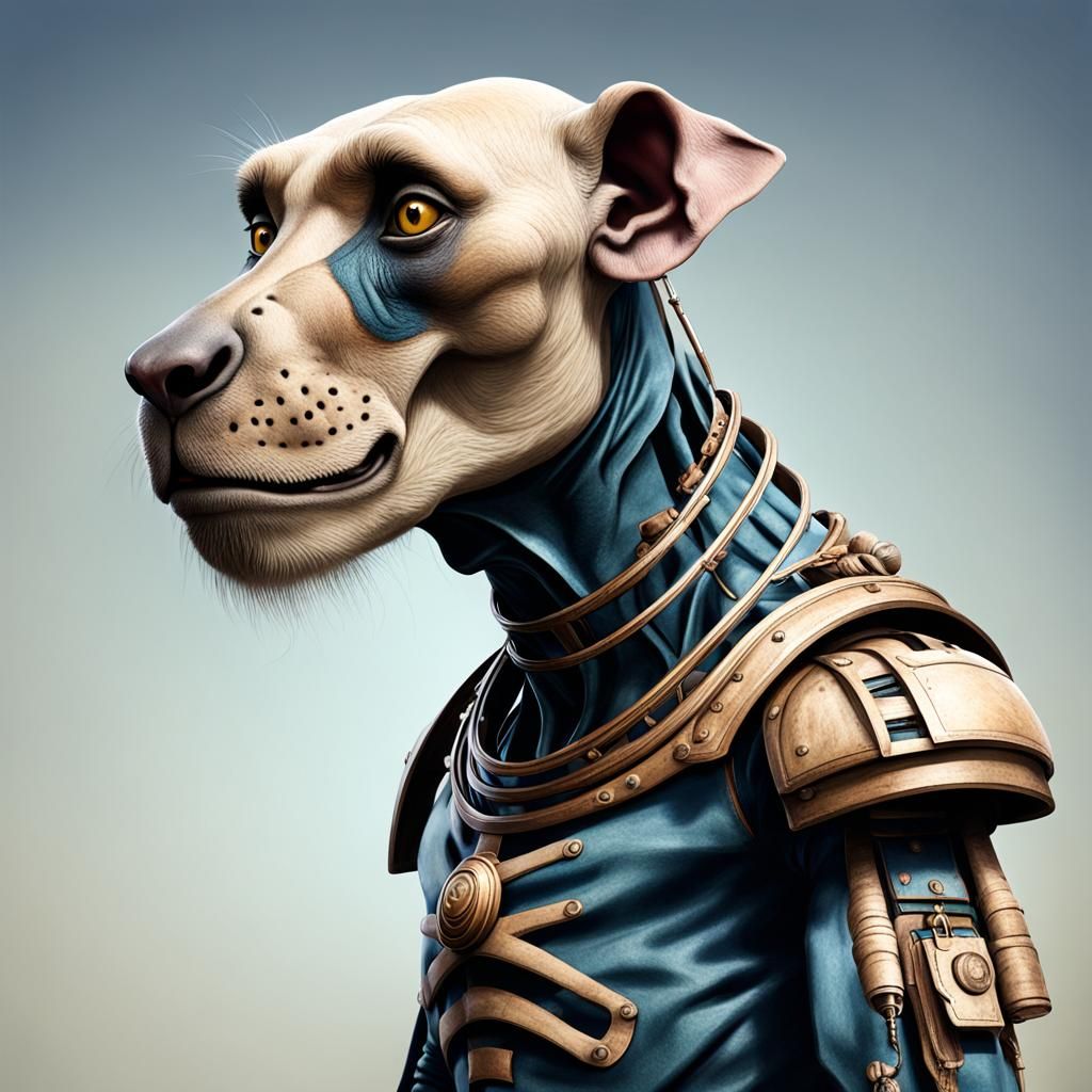 Anthropomorphic Human Image Generated by AI