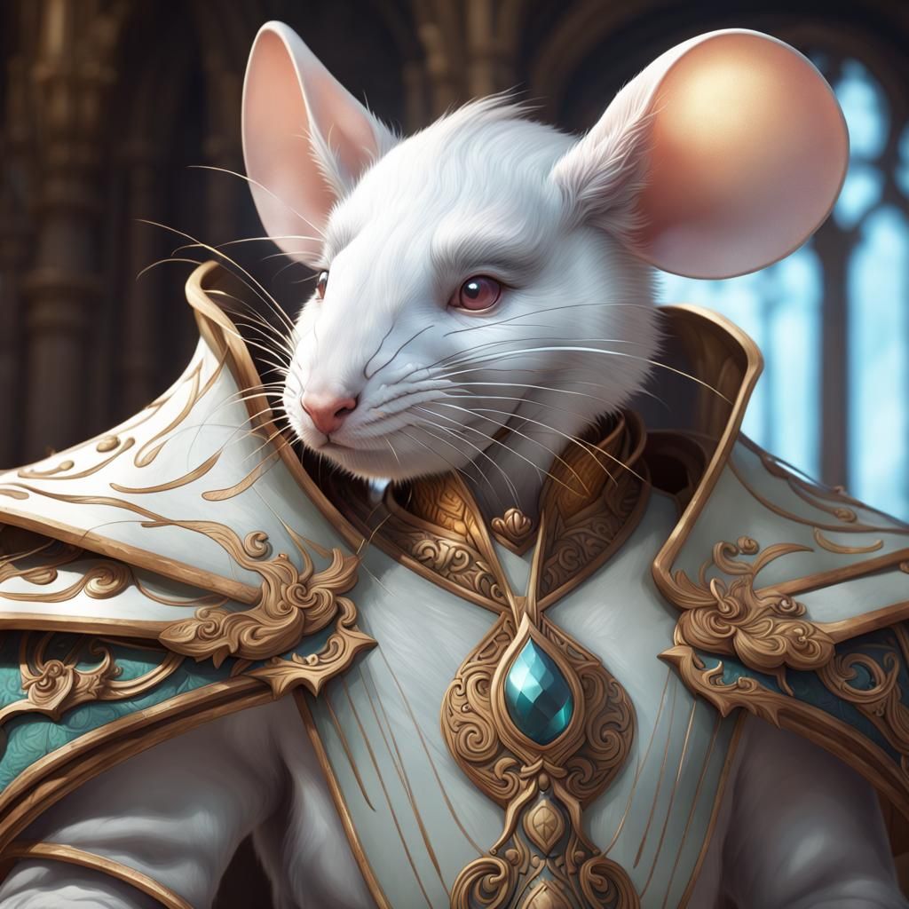 Mouse King Portrait in Hyperdetailed Style