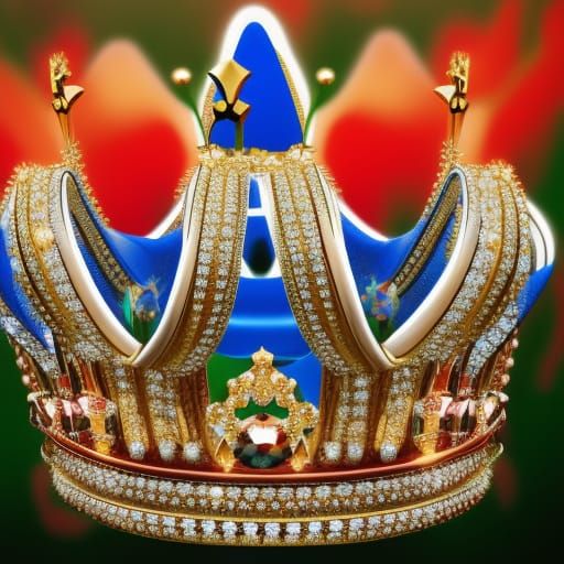 Ornate Royal Crown Digital Rendering