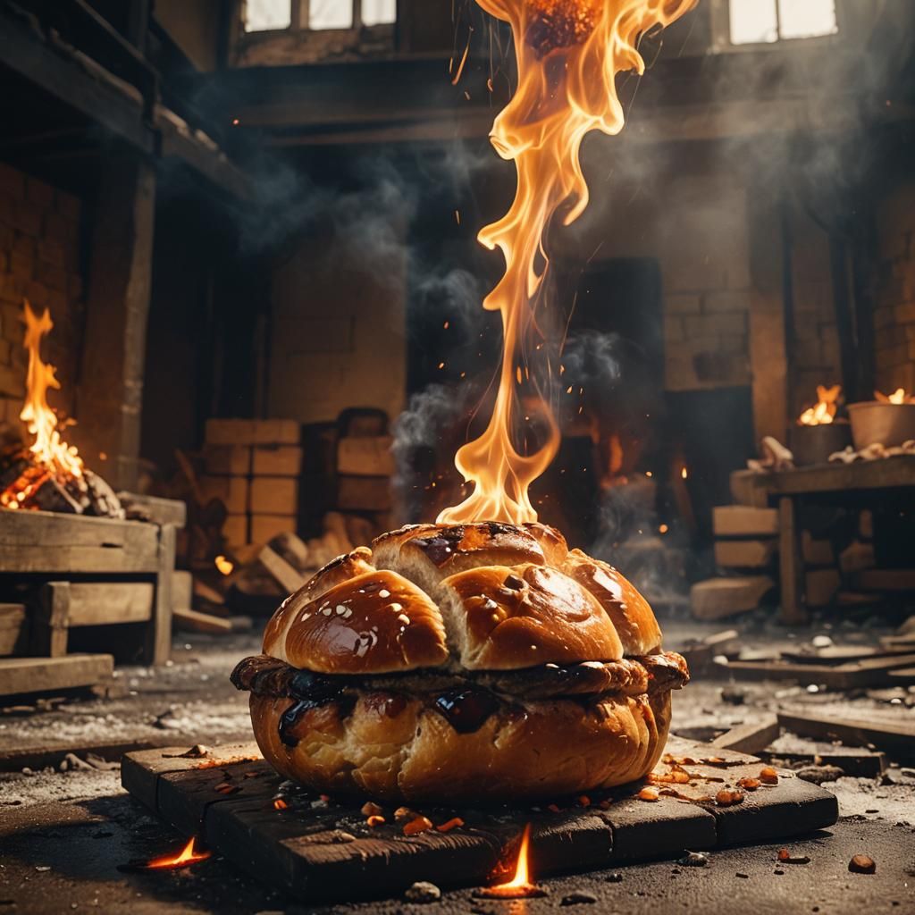 a really angry hot cross bun