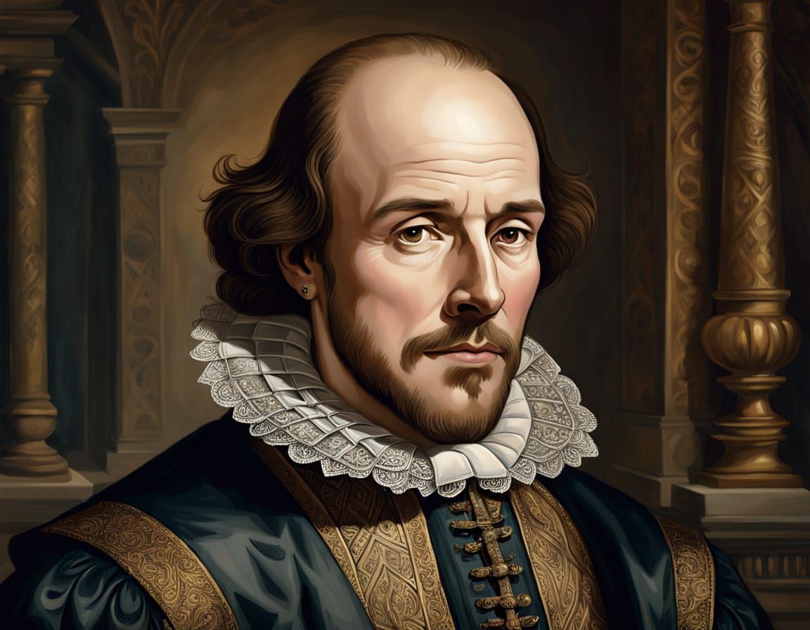 Shakespeare Portrait in Renaissance Style