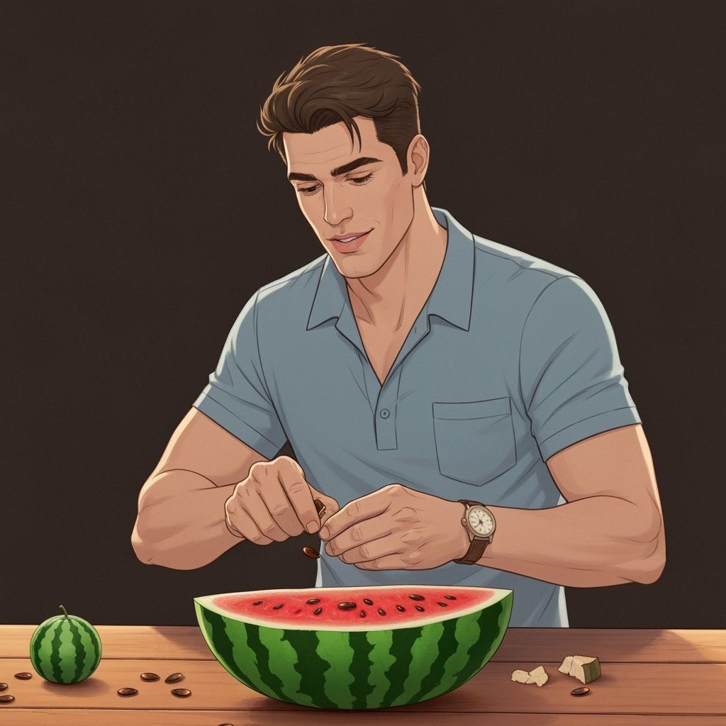 Cracking Watermelon Seeds: A Simple Still Life