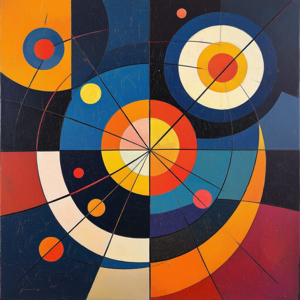 Cosmic Network in Expressionist Impasto Style