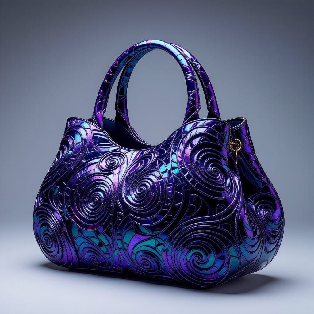 Avant-Garde Celestial Handbag in Obsidian