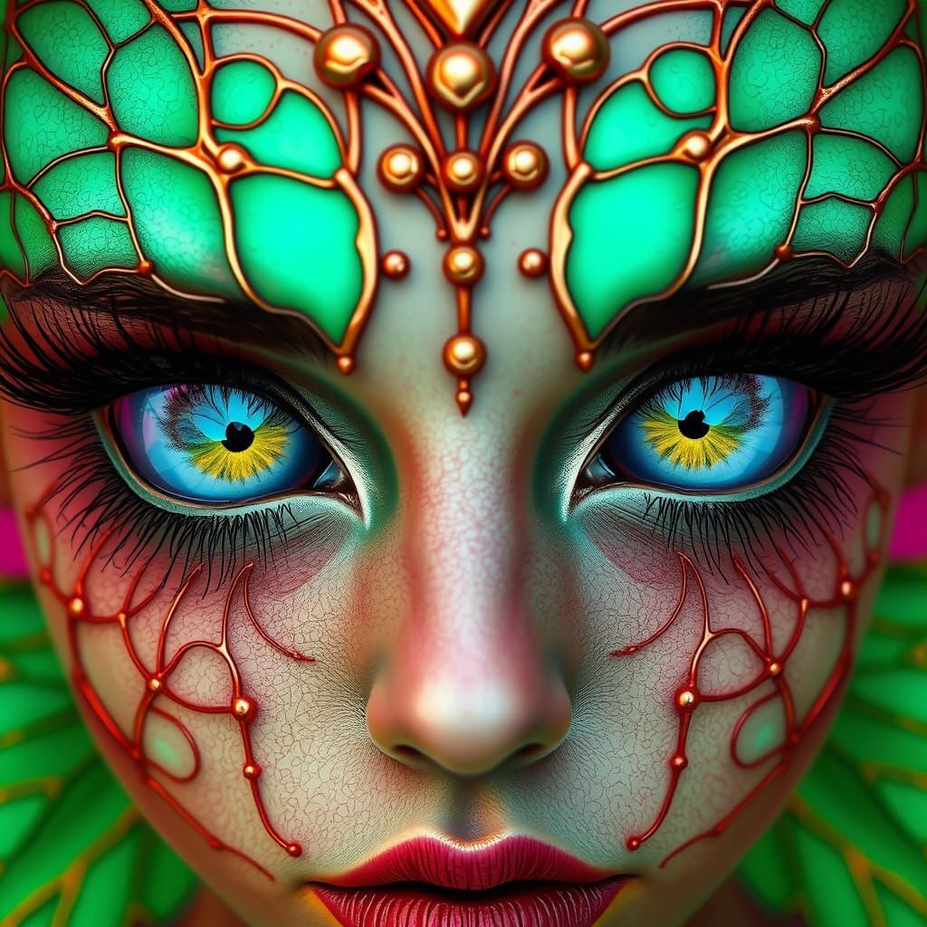 Elf Fairy Queen with Fractal Reflections
