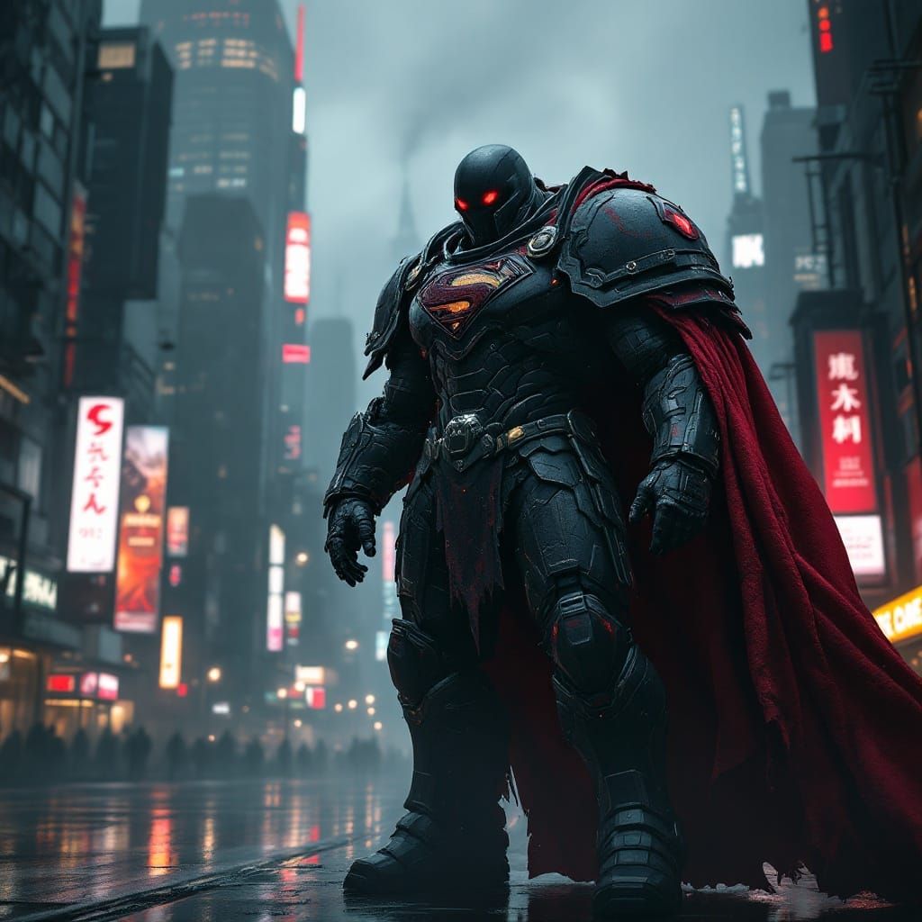 Cyberpunk Space Marine Superman