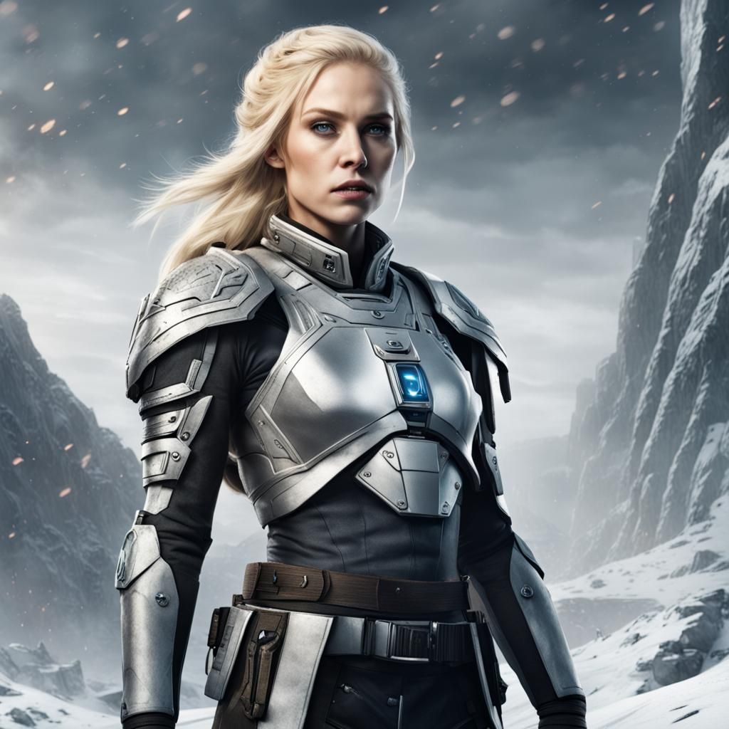Sci-Fi Female General Ready for Winter