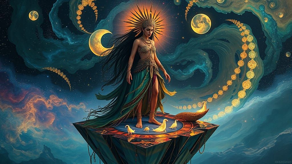 Mystical Shaman on Mirrored Island: Expressionist Bio-Art