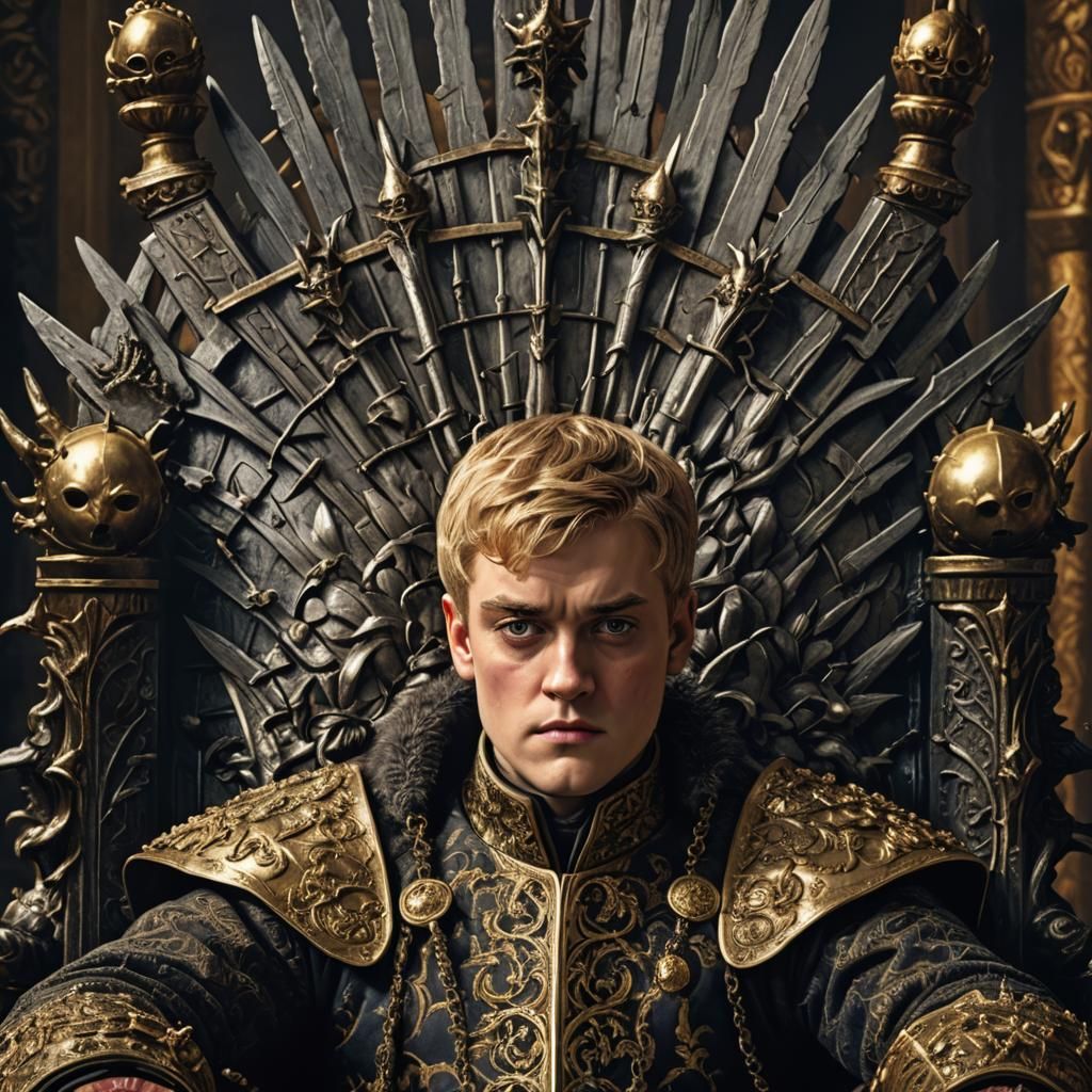 Joffrey Baratheon on the Iron Throne