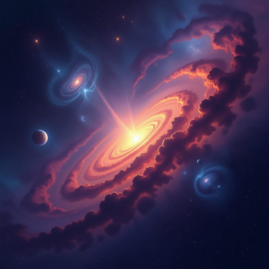 Cosmic Nebula Illustrates Big Bang and Life's Dualities