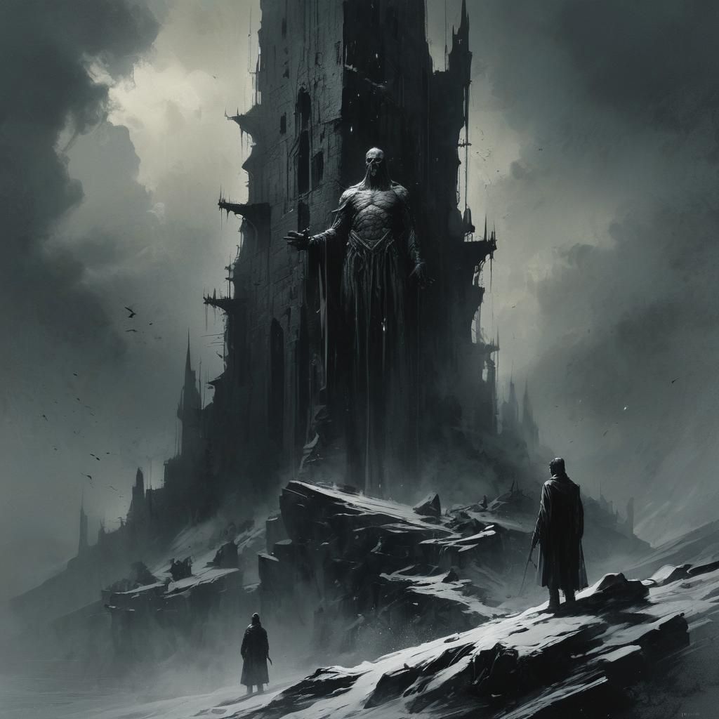 Grimdark Fantasy Art in Mixed Styles