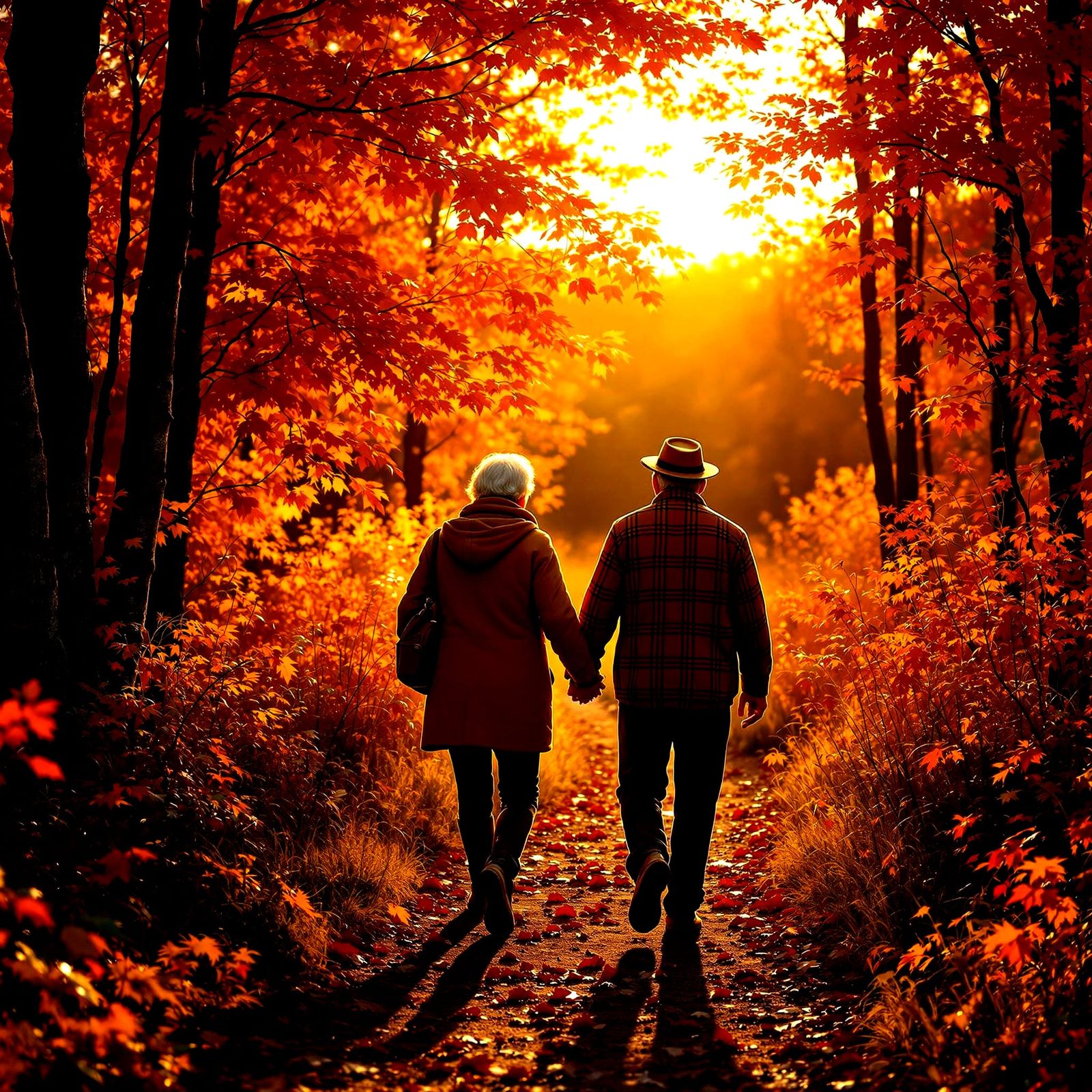 Timeless Autumn Sunset Couple