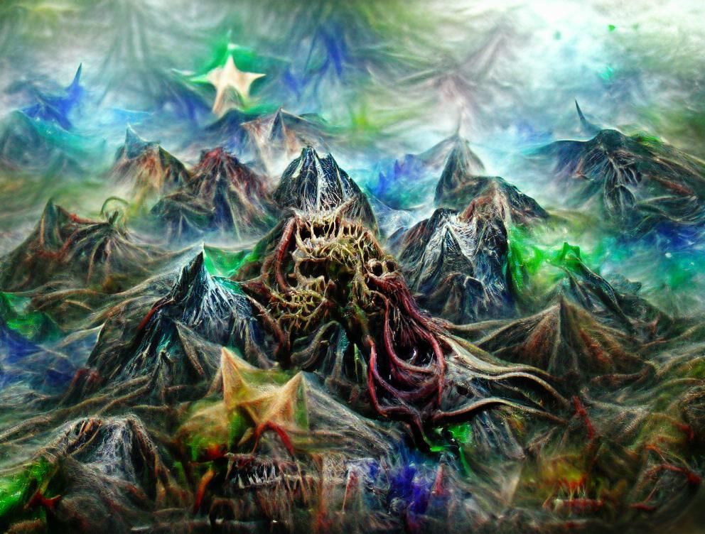 Cthulhu's Star-Spawn in the Mountains of Madness