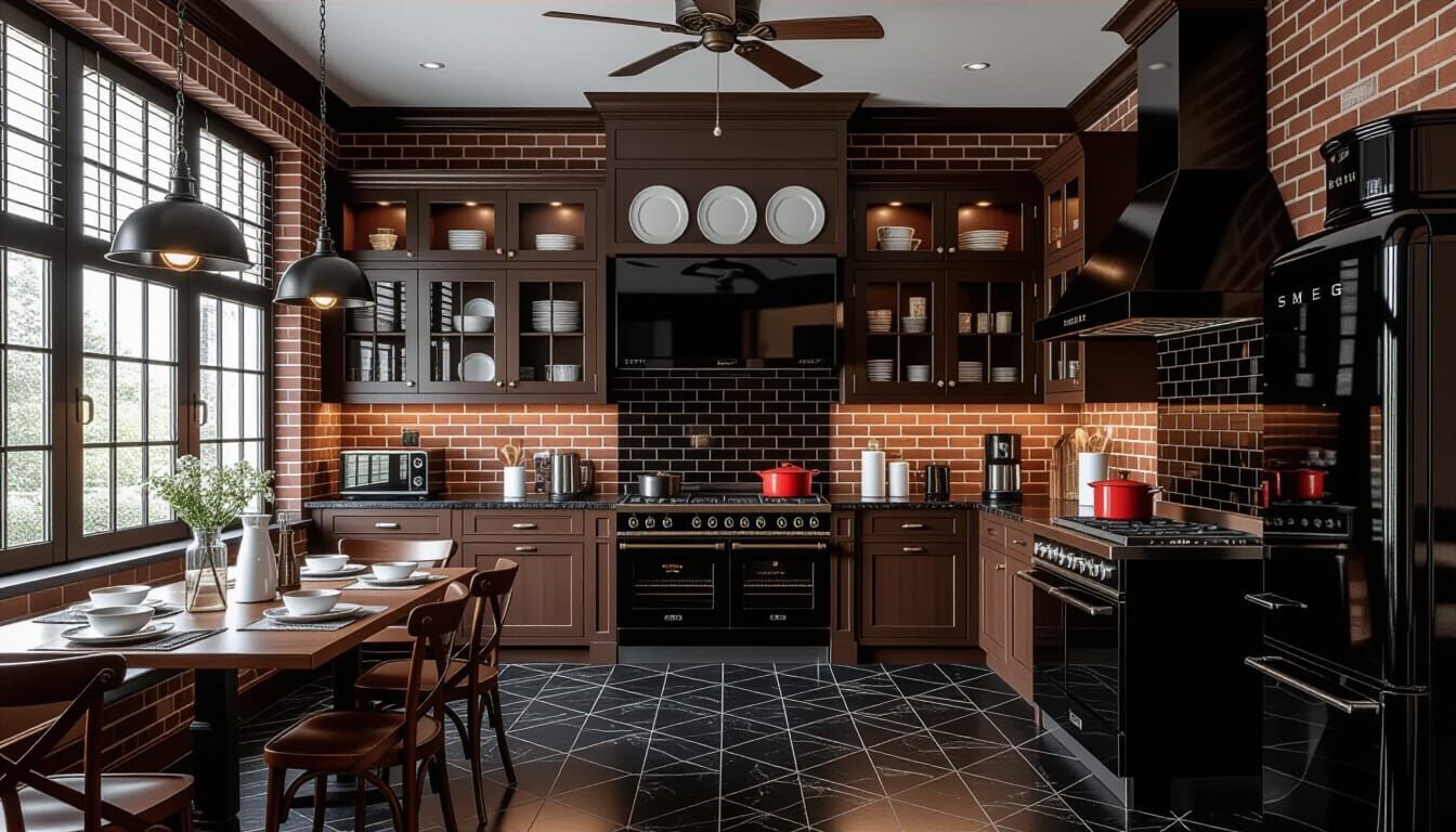 Victorian Kitchen with Modern Appliances