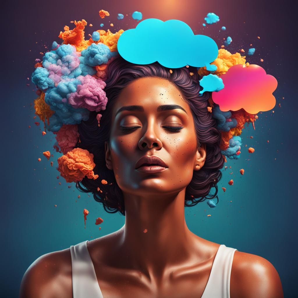 Beautifull woman and chat bubbles!!