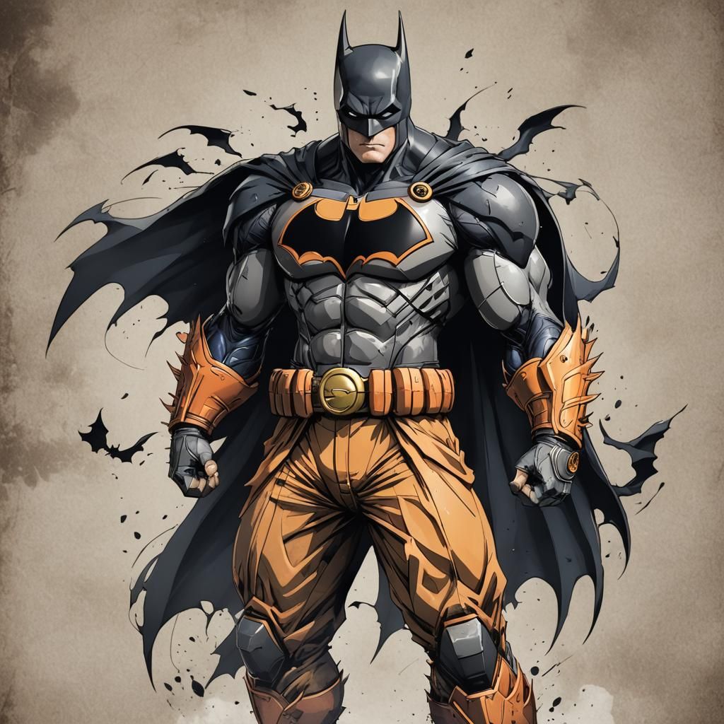 Batman as Goku Fusion Art
