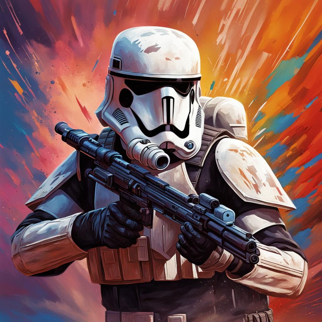 Star Wars Imperial Scout Trooper in Hyperrealistic Style