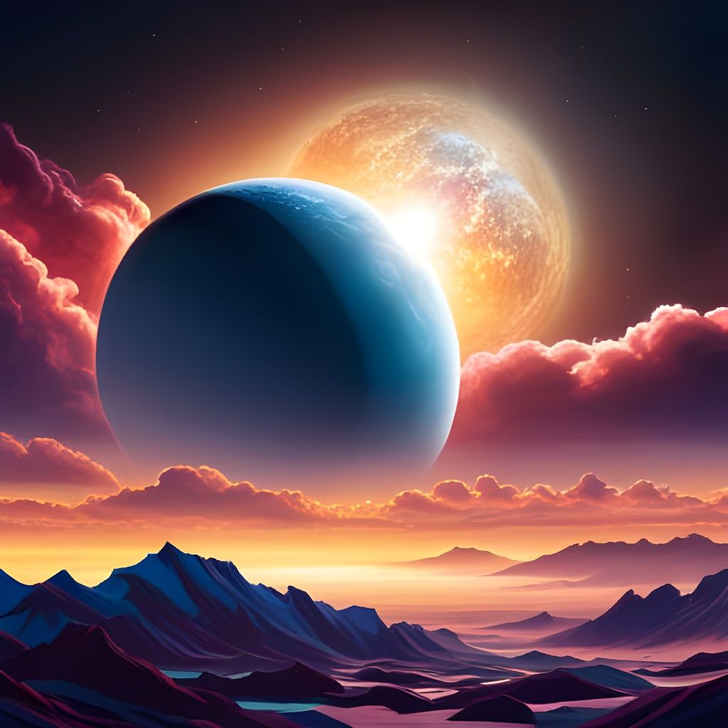 Spectacular Alien Planets with Glowing Moons and Nebulas