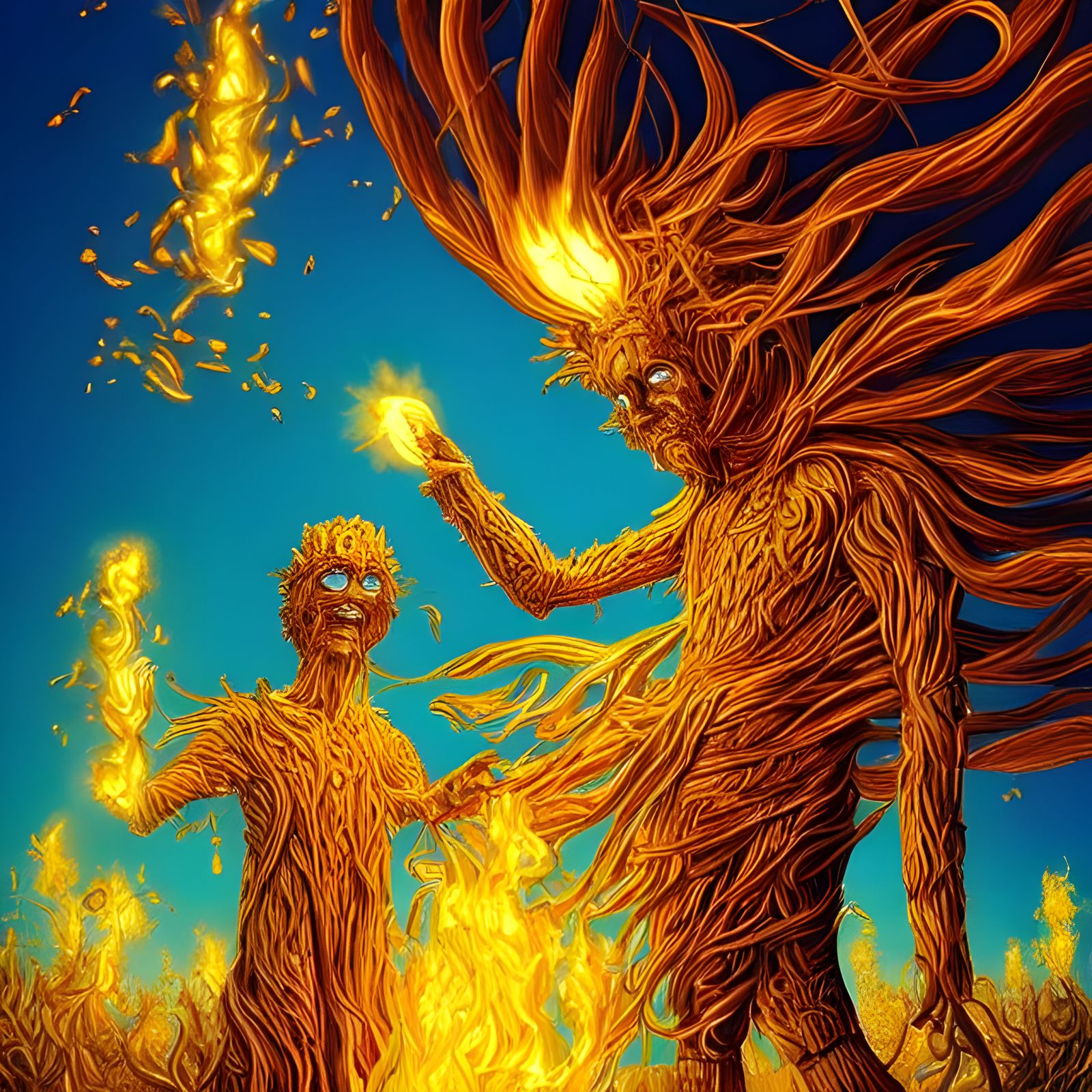 Golden Corn Emperor: Digital Art Masterpiece