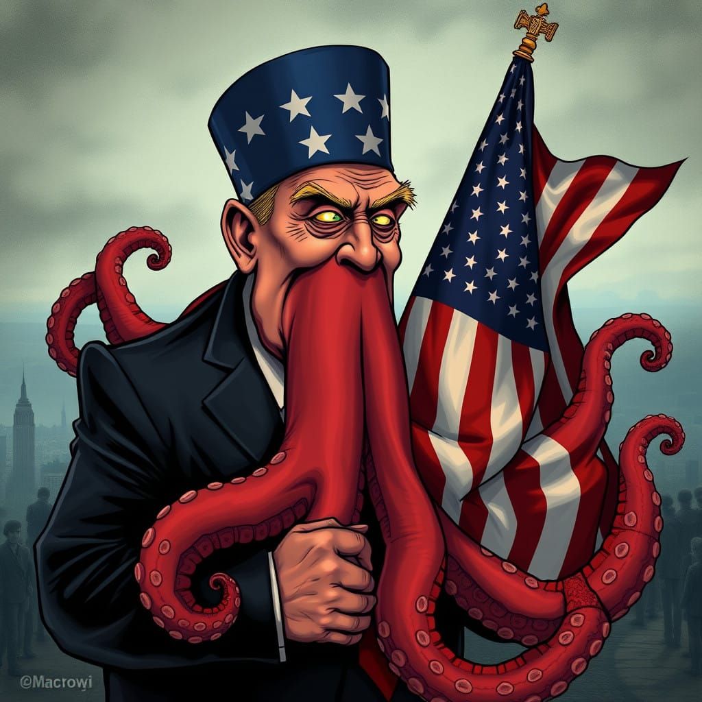 Selfish Octopus Grasping American Dreams