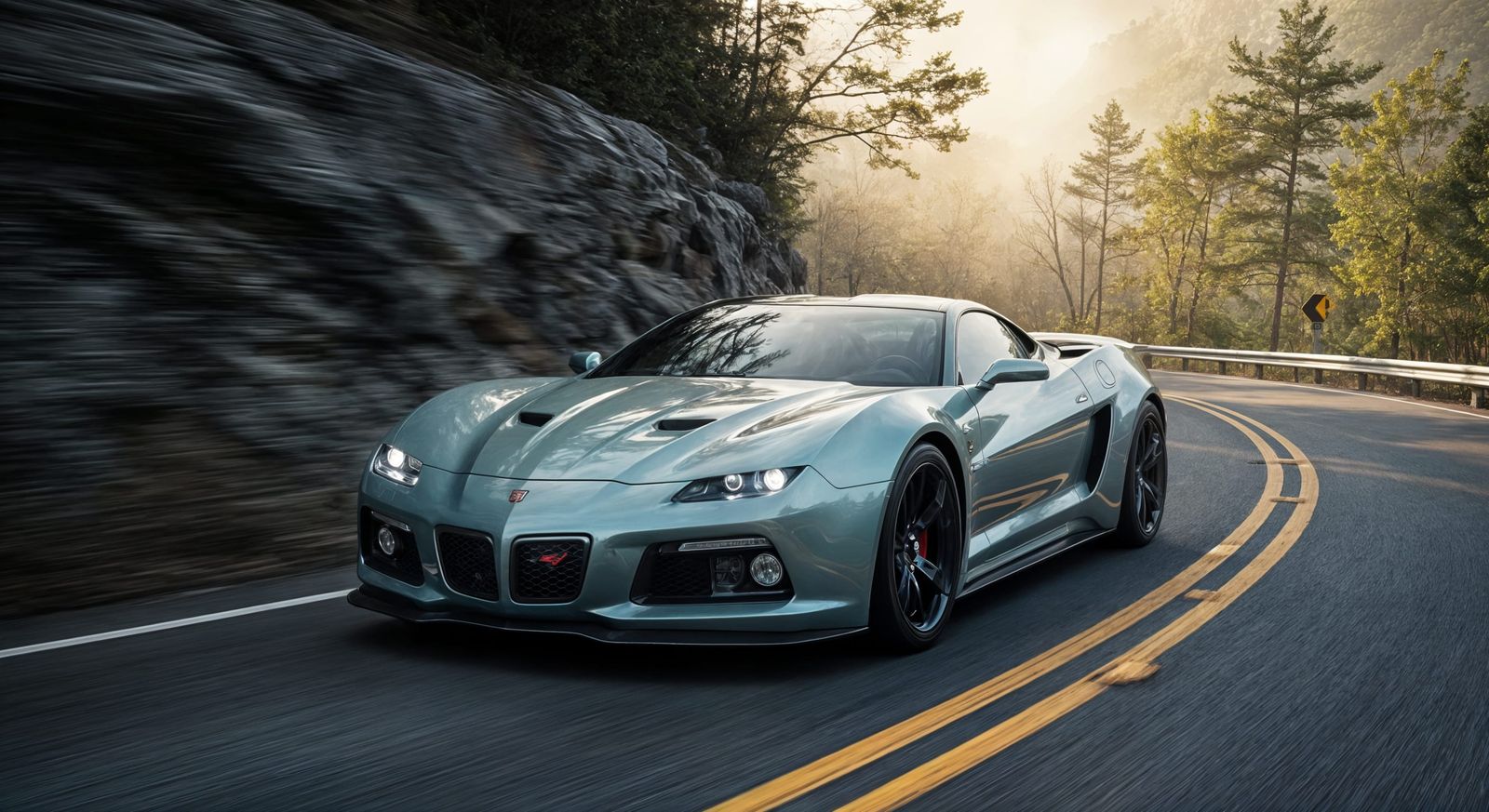 Futuristic Pontiac Sports Car on Tail of the Dragon