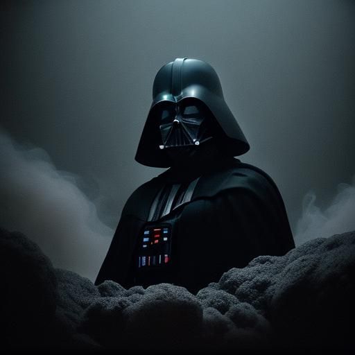 Darth Vader in Dark Chamber, Cinematic Film Still