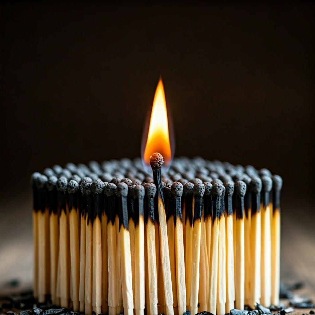 Burning Match Among Burnt: a Photographic Study