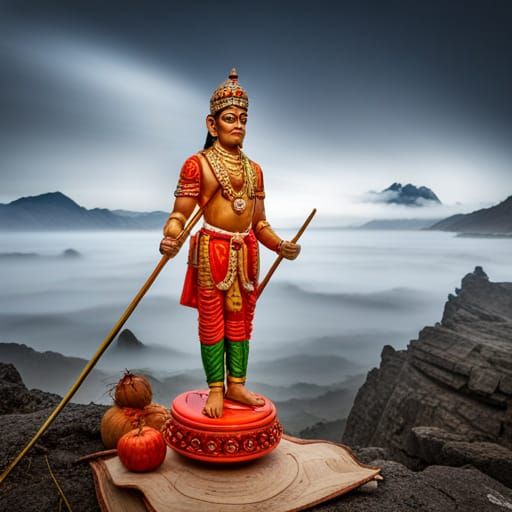 Artificial Hanuman: AI Interpretation of the God