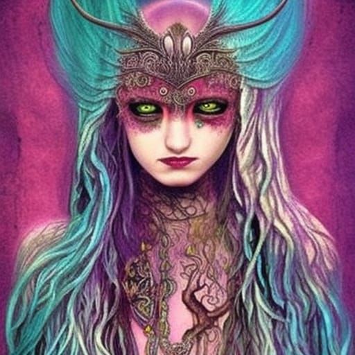 AI Druidess: An Ethereal Rendering